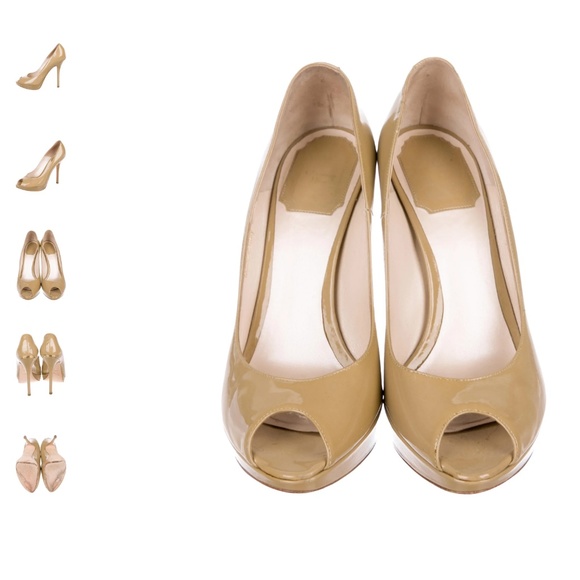 CHRISTIAN DIOR Patent Peep-Toe Platforms Pumps Heels🤩 - Picture 2 of 3
